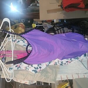 Speedo Womans Purple One Piece Swimsuit Size 8